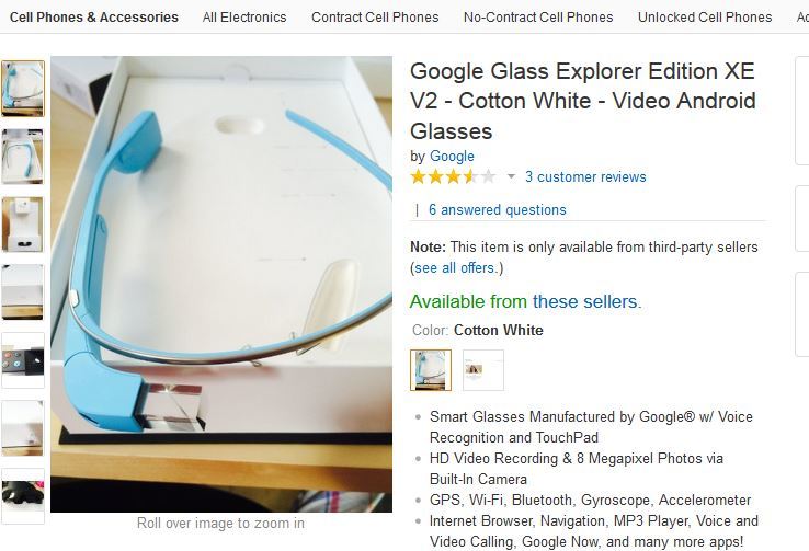Google Glass on Amazon?