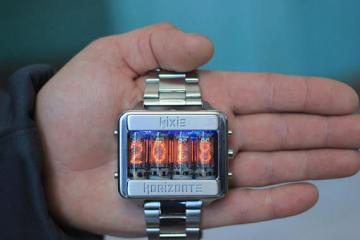 Nixie Tube Titanium Watch