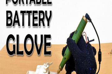 DIY: Portable Battery Pack Glove for Makers